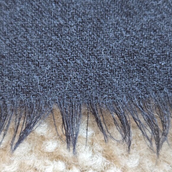 Masai Copenhagen Wool Scarf Gradient Ombre Lightweight Black White - Picture 6 of 10